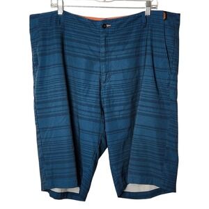 Fly Racing Hybrid Mens Blue‎ Geometric Striped Board Shorts Size 40